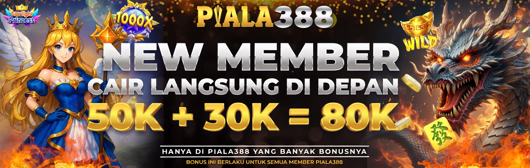 PROMOSI NEW MEMBER CAIR LANGSUNG DIDEPAN 50 + 30 = 80